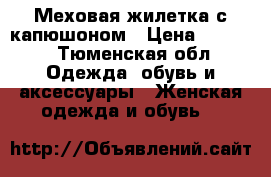 Меховая жилетка с капюшоном › Цена ­ 5 500 - Тюменская обл. Одежда, обувь и аксессуары » Женская одежда и обувь   